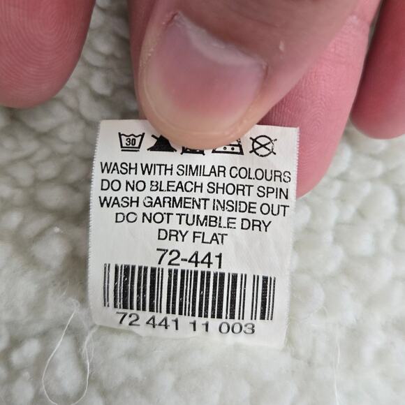 Cross Hatch Series 55 Chunky Knit Sweater Jacket Sz M Sherpa Line Thermal Ivory - Picture 13 of 16